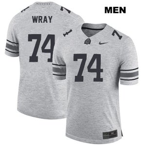 Men's NCAA Ohio State Buckeyes Max Wray #74 College Stitched Authentic Nike Gray Football Jersey GF20R51PV
